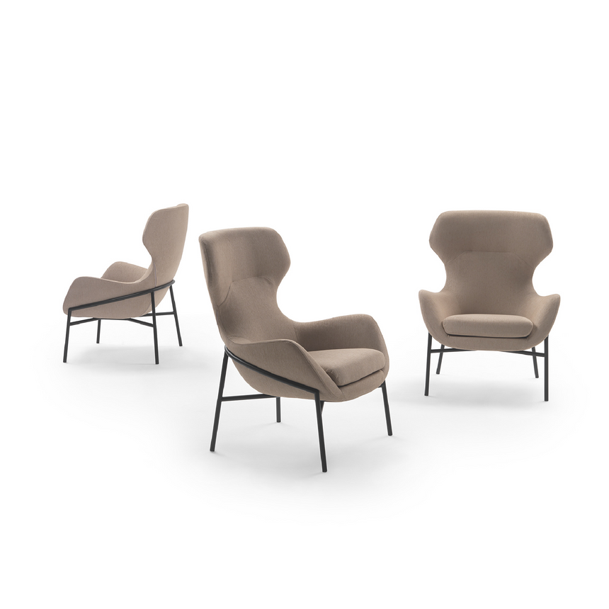 Modern Wingback Lounge Armchair | Marelli Brera | Italianfurniture.com