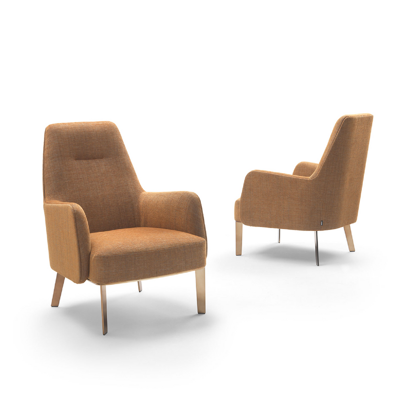 Splayed Rear Leg Armchair | Marelli Clipper | Italianfurniture.com