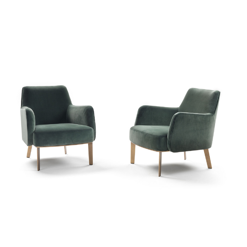 Splayed Rear Leg Armchair | Marelli Clipper | Italianfurniture.com