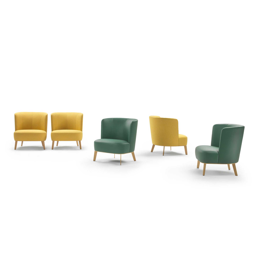 Curved Back Lounge Chair | Marelli Derek | Italianfurniture.com