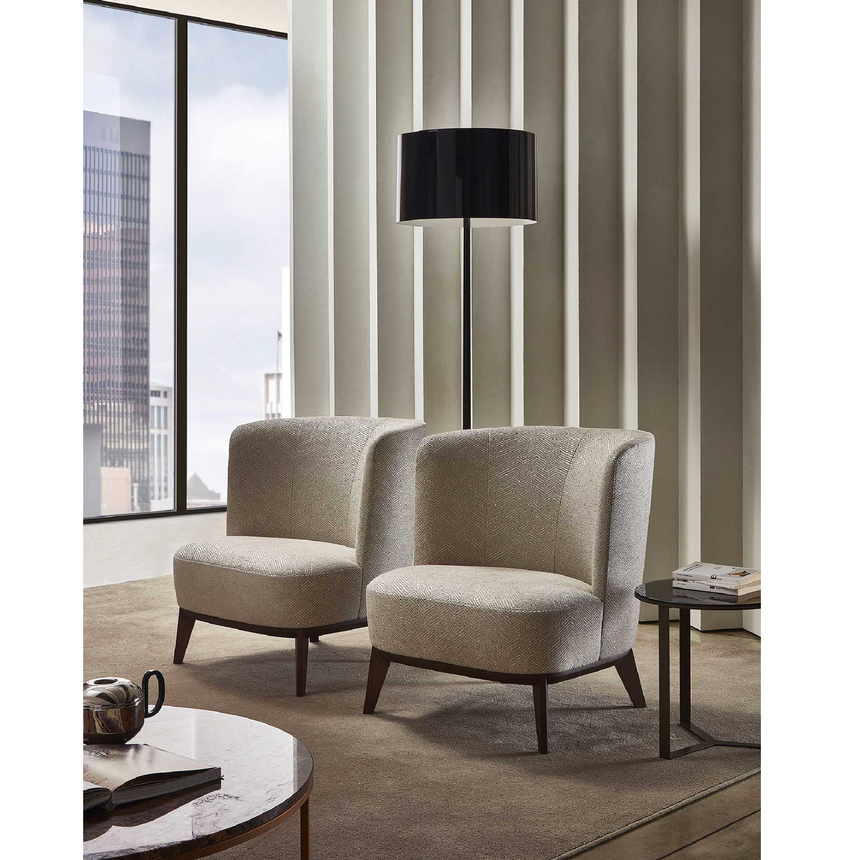 Curved Back Lounge Chair | Marelli Derek | Italianfurniture.com