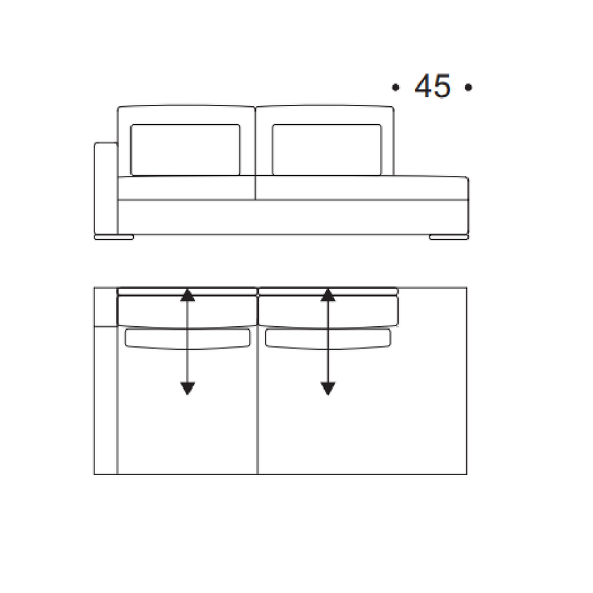 Adjustable Single-Armed Long Chair | Marelli Gordon | Italianfurniture.com