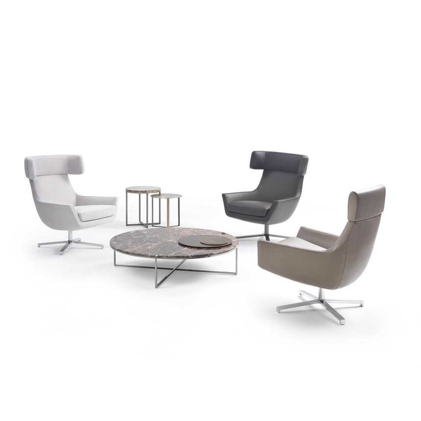 Upholstered Swivel Armchair | Marelli Joy | Italianfurniture.com