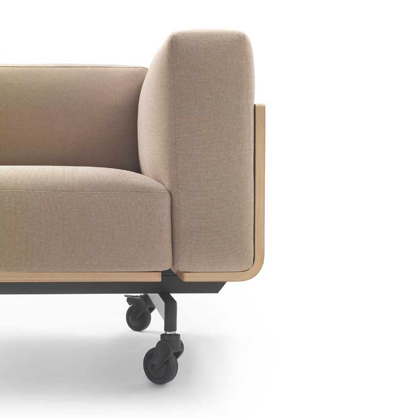 Metal Base Lounge Armchair | Marelli L-Sofa | Italianfurniture.com