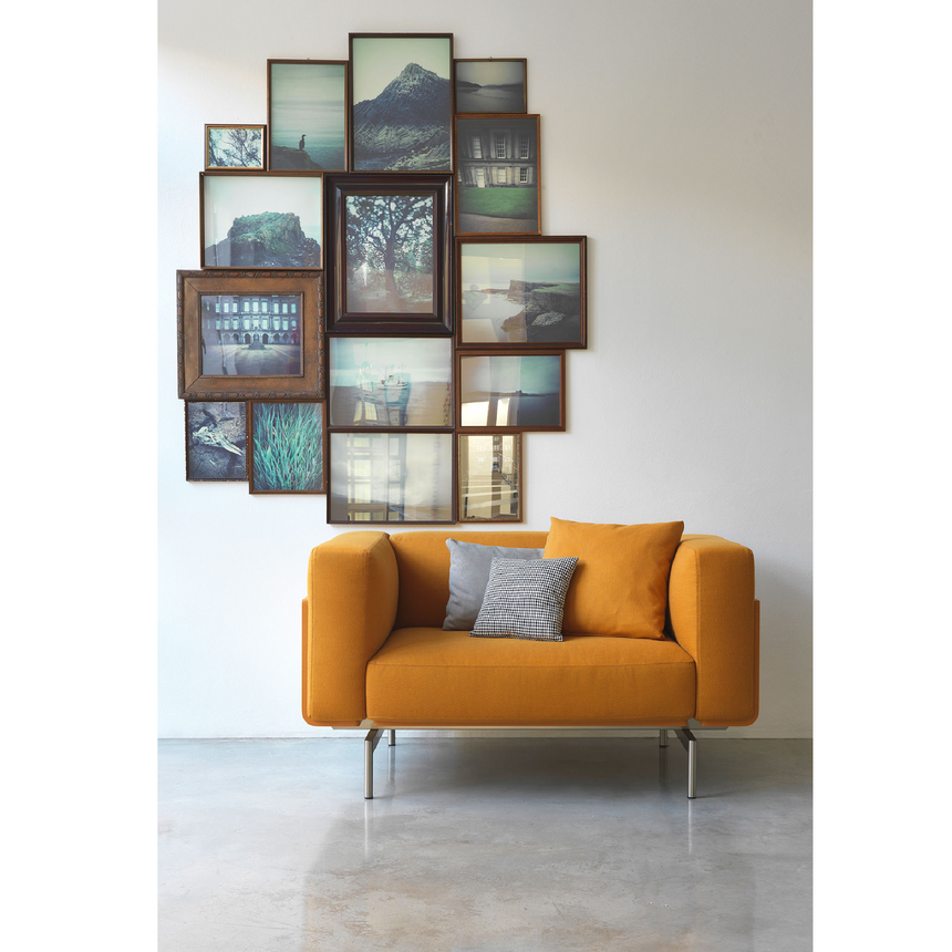 Metal Base Lounge Armchair | Marelli L-Sofa | Italianfurniture.com