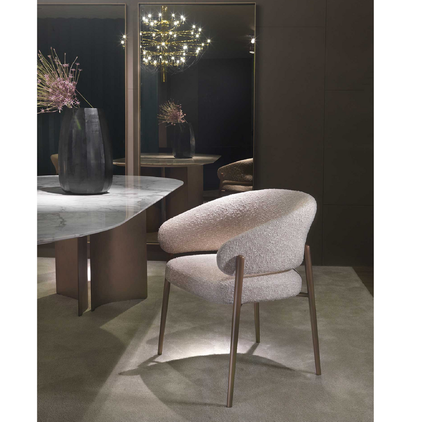 Curved Back Dining Chair | Marelli Linda | Italianfurniture.com