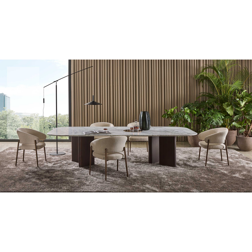 Curved Back Dining Chair | Marelli Linda | Italianfurniture.com