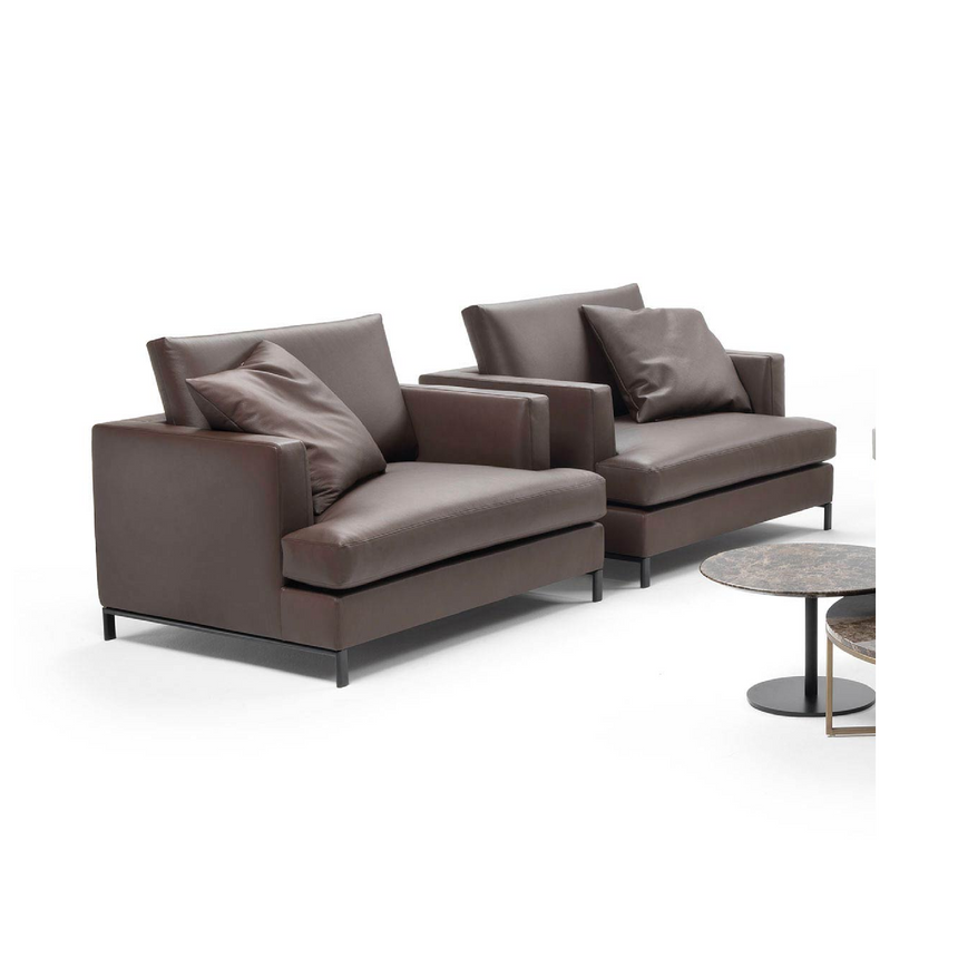 Metal Base Lounge Armchair | Marelli Loft | Italianfurniture.com