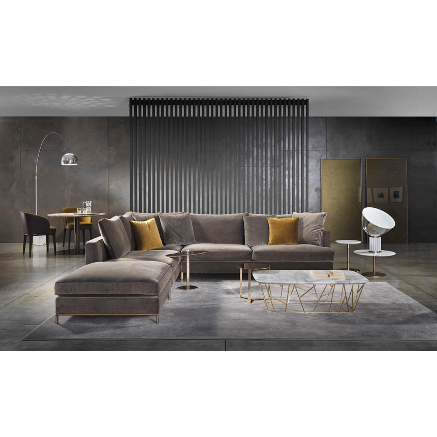 Metal Base Corner Sofa | Marelli Loft | Italianfurniture.com