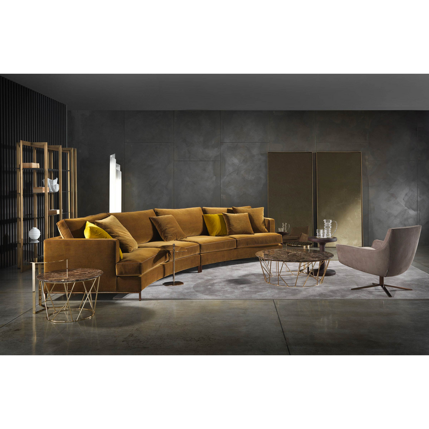 Metal Base Curved Sofa | Marelli Loft | Italianffurniture.com