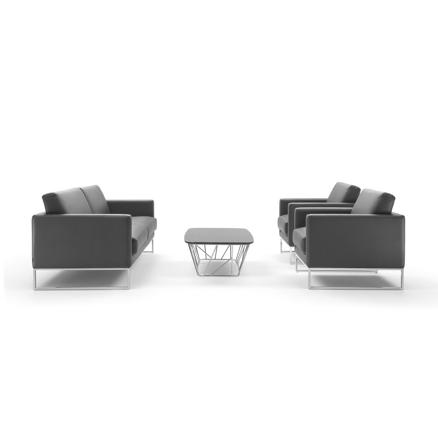 Geometric Metal Base Lounge Chair | Marelli Lewis | Italianfurniture.com