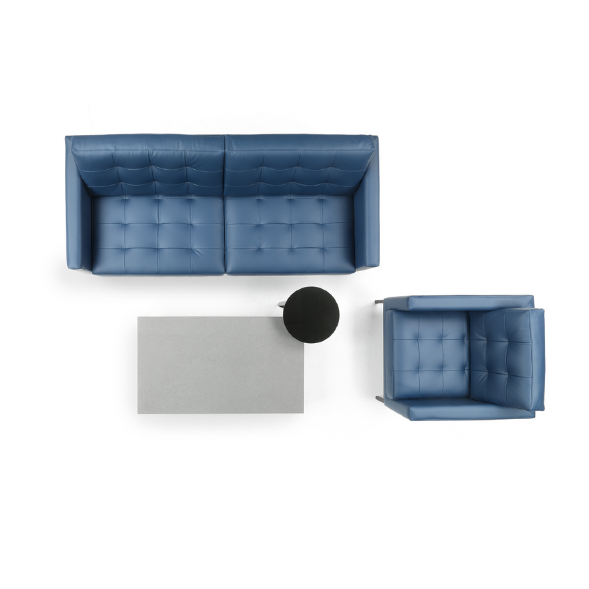 Metal Leg Quilted Lounge Chair | Marelli Lewis | Italianfurniture.com