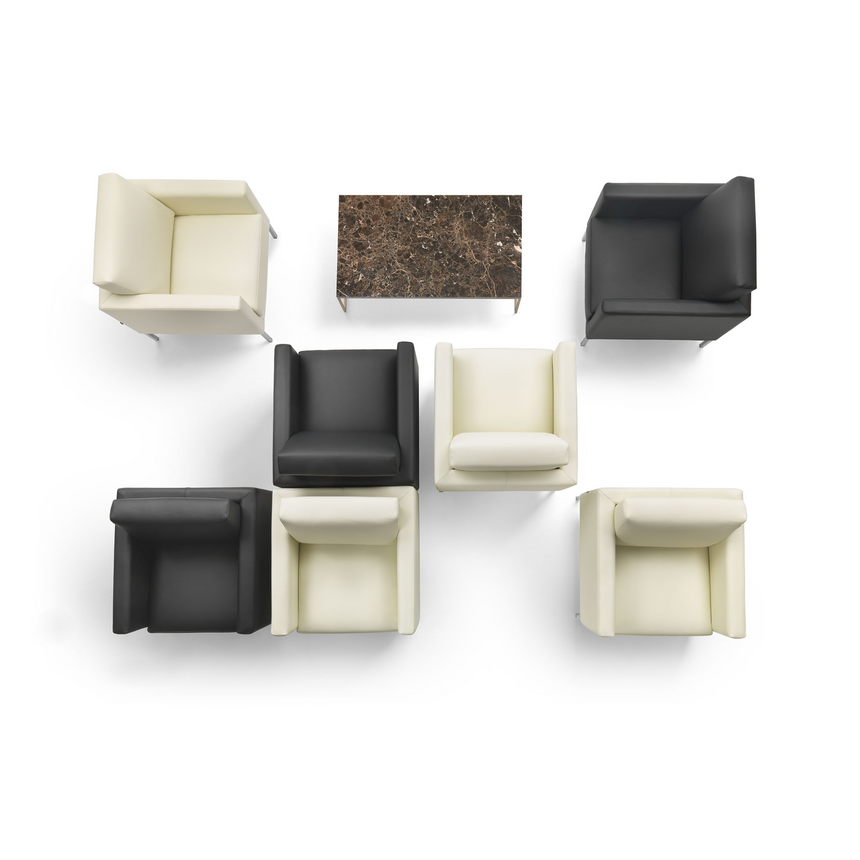 Metal Leg Quilted Lounge Chair | Marelli Lewis | Italianfurniture.com