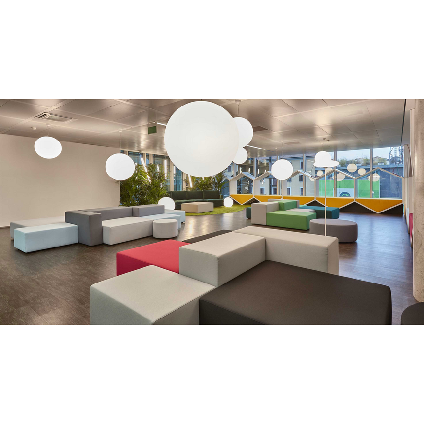 Geometrical Modular Sofa with Backrest | Marelli Lounge | Italianfurniture.com