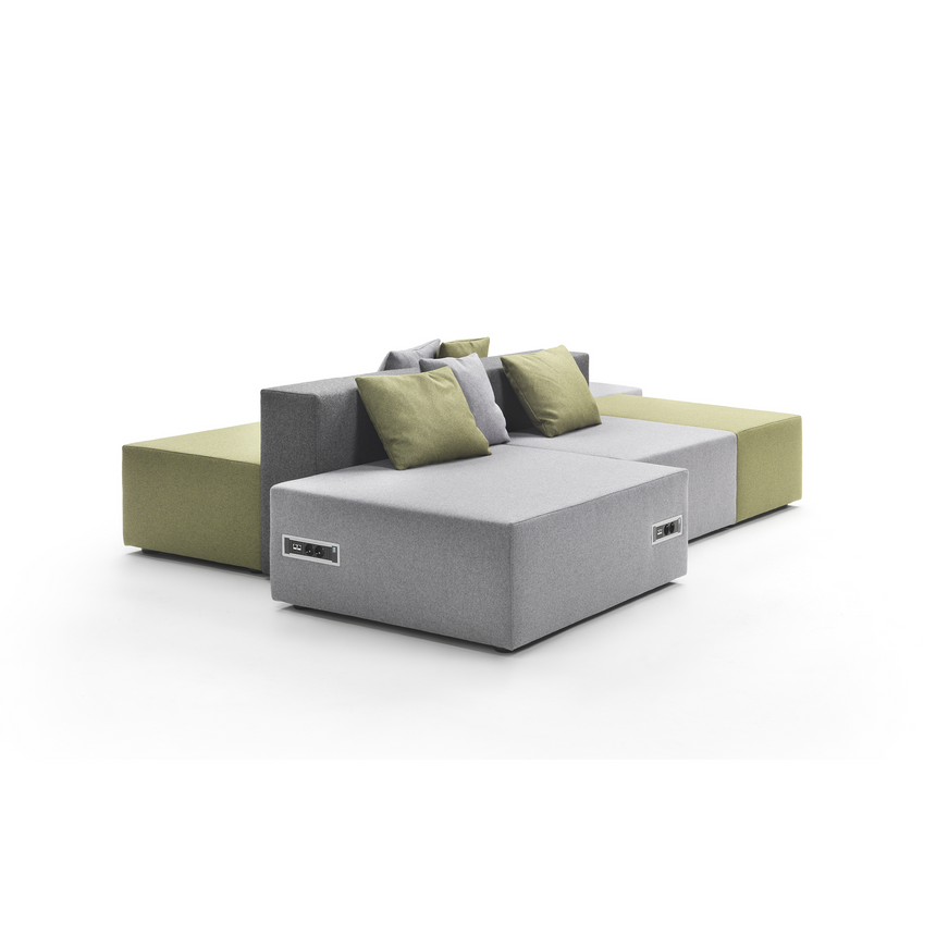 Geometrical Modular Sofa with Backrest | Marelli Lounge | Italianfurniture.com