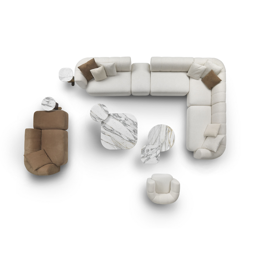 Geometrical Upholstered Ottoman | Marelli Milo | Italianfurniture.com