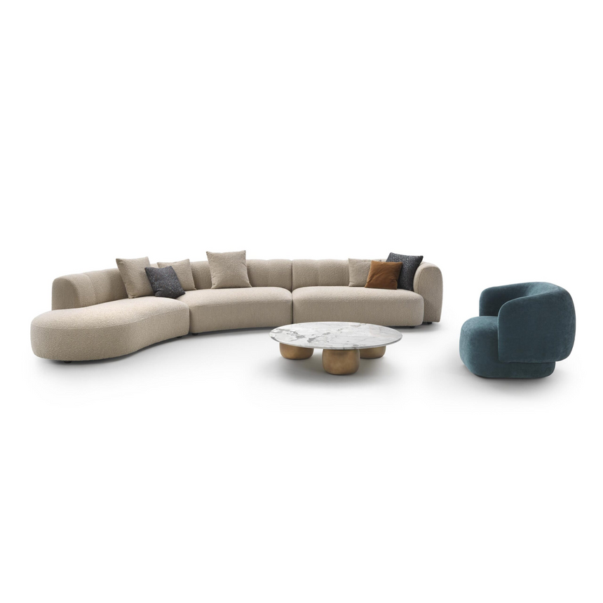 Channeled Back Side Sofa | Marelli Milo | Italianfurniture.com