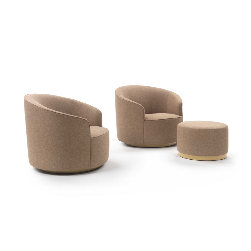 Curved Lounge Armchair | Marelli Moon | Italianfurniture.com