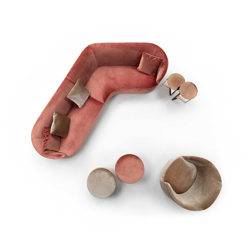 Curved Lounge Armchair | Marelli Moon | Italianfurniture.com