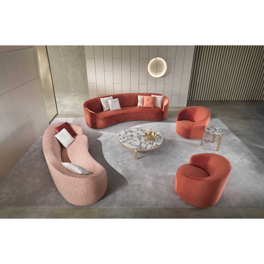 Curved Lounge Armchair | Marelli Moon | Italianfurniture.com