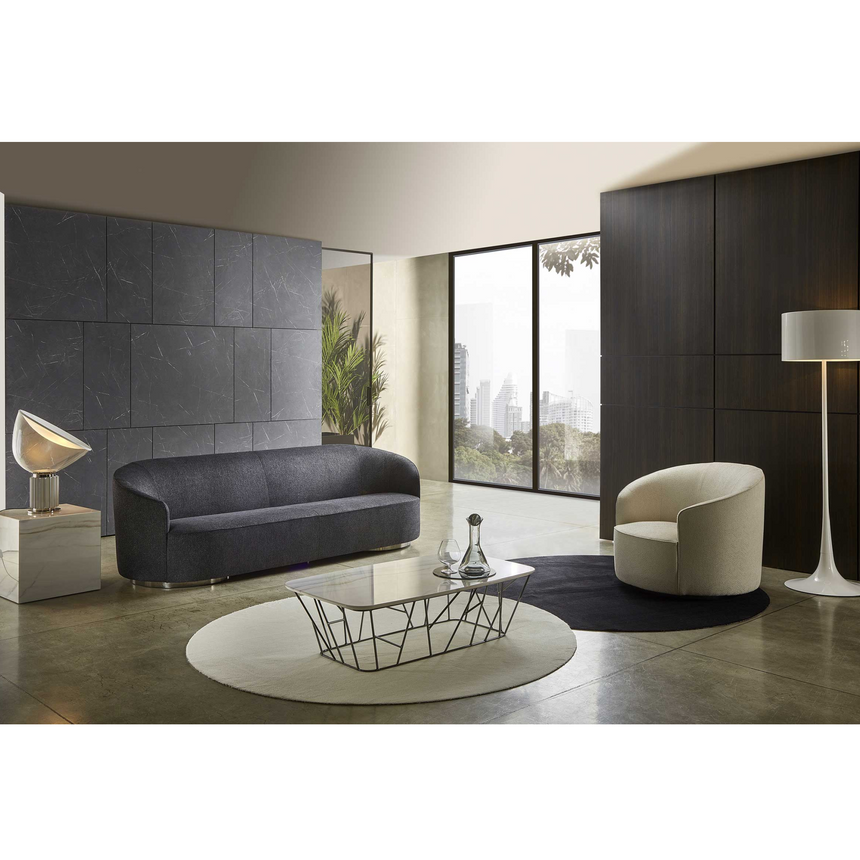 Metal Base Oval Sofa | Marelli Moon | Italianfurniture.com