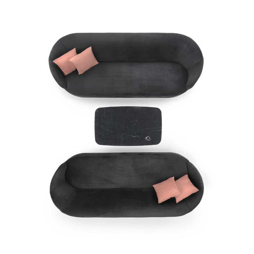 Metal Base Oval Sofa | Marelli Moon | Italianfurniture.com