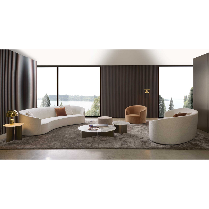 Metal Base Curved Sofa | Marelli Moon | italianfurniture.com