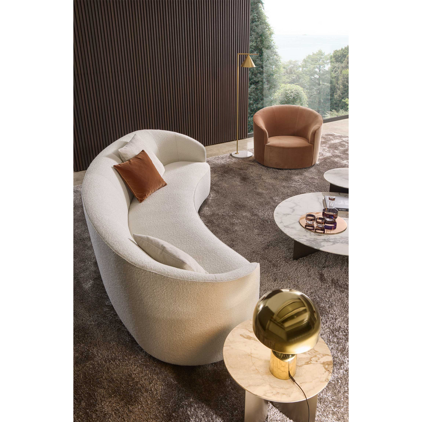Metal Base Curved Sofa | Marelli Moon | italianfurniture.com