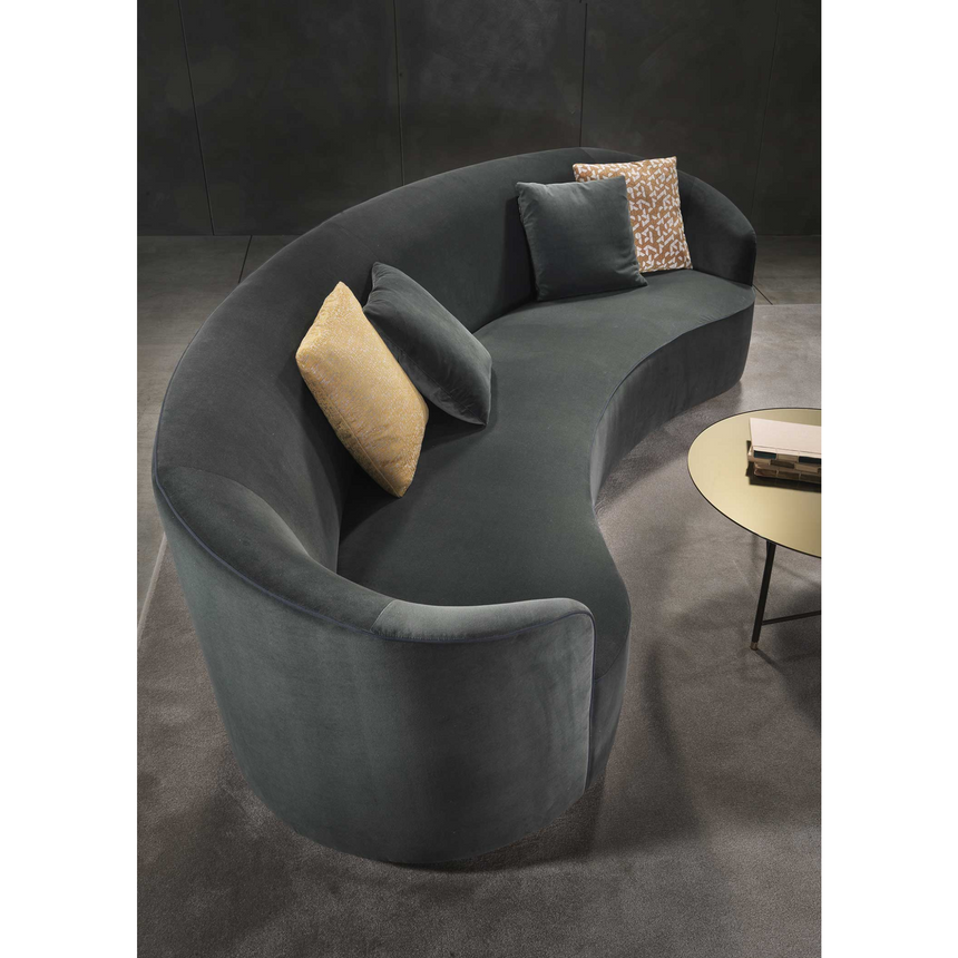 Metal Base Curved Sofa | Marelli Moon | italianfurniture.com
