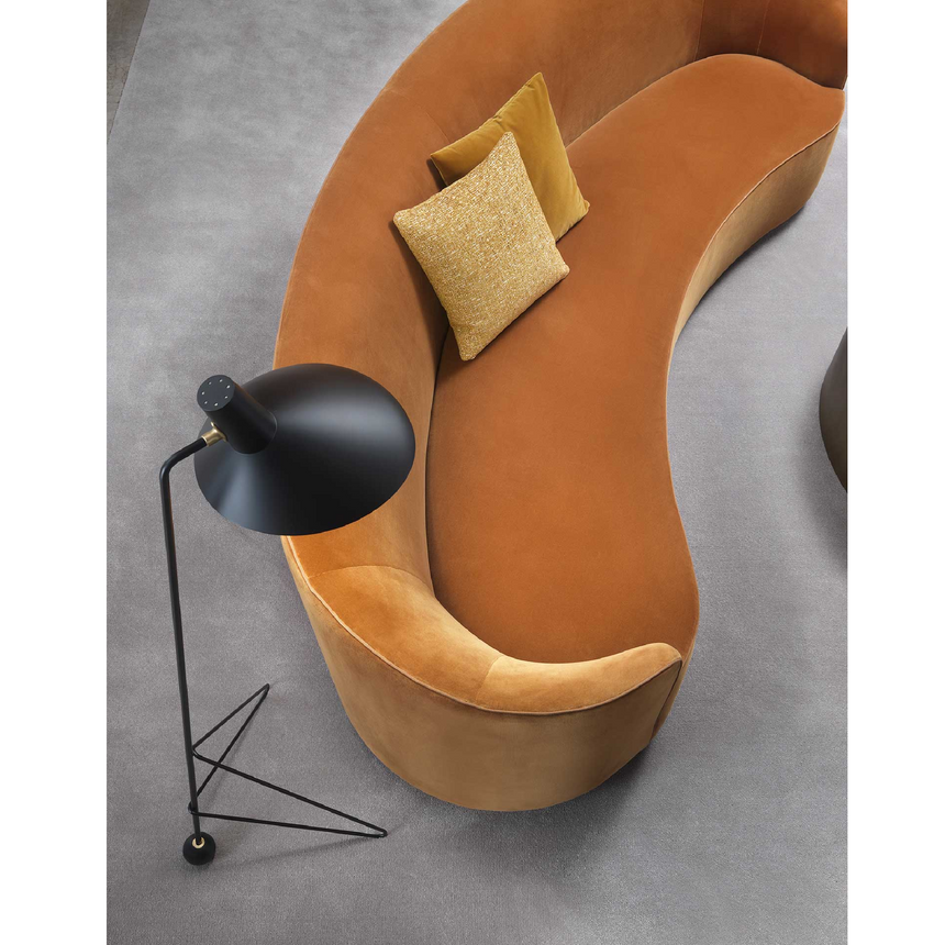 Metal Base Curved Sofa | Marelli Moon | italianfurniture.com