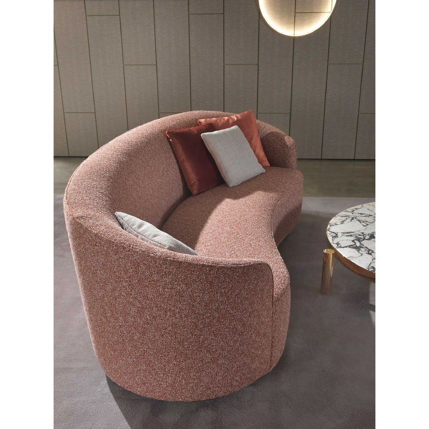 Metal Base Curved Sofa | Marelli Moon | italianfurniture.com