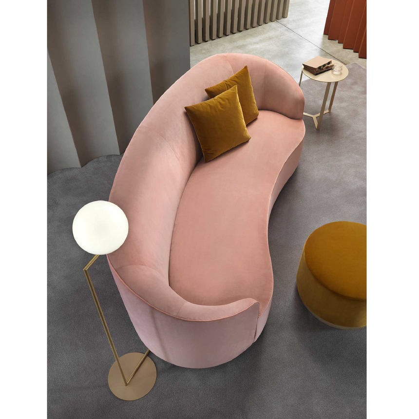 Metal Base Curved Sofa | Marelli Moon | italianfurniture.com