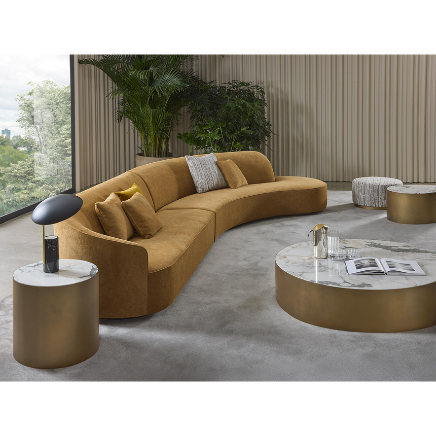 Metal Base Curved Side Sofa | Marelli Moon | Italianfurniture.com