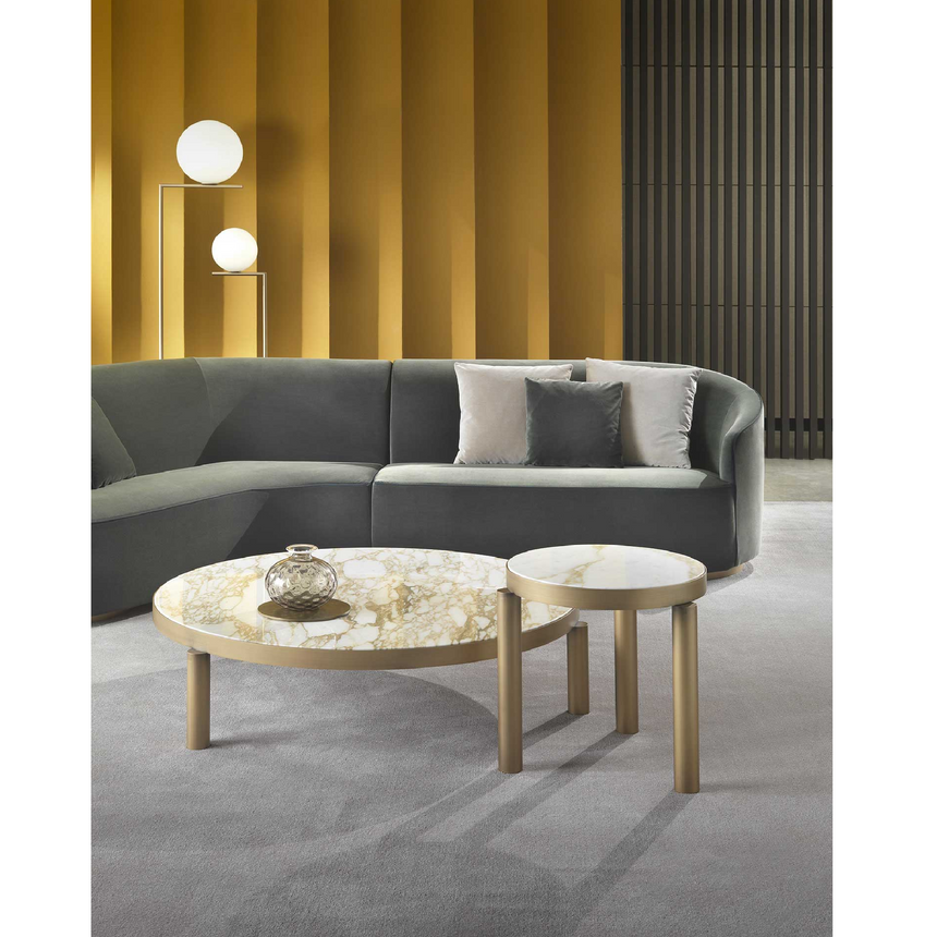 Metal Base Curved Side Sofa | Marelli Moon | Italianfurniture.com