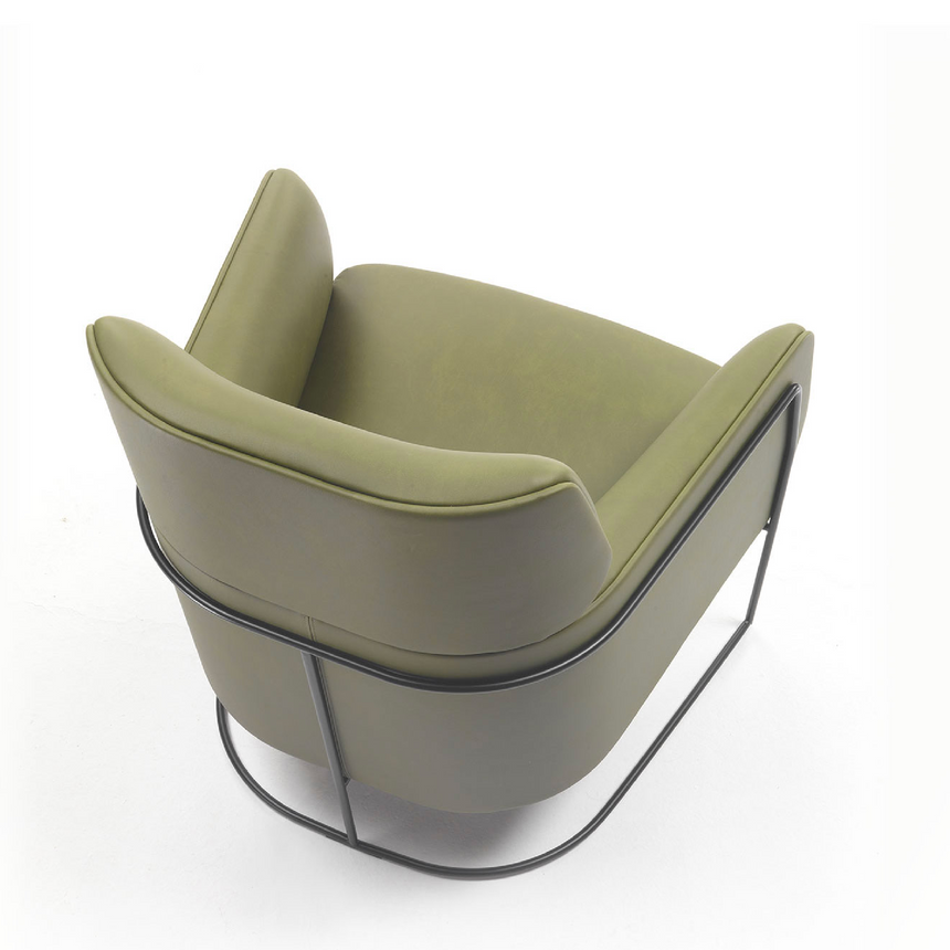 Metal Framed High-Back Armchair | Marelli Nest | Italianfurniture.com