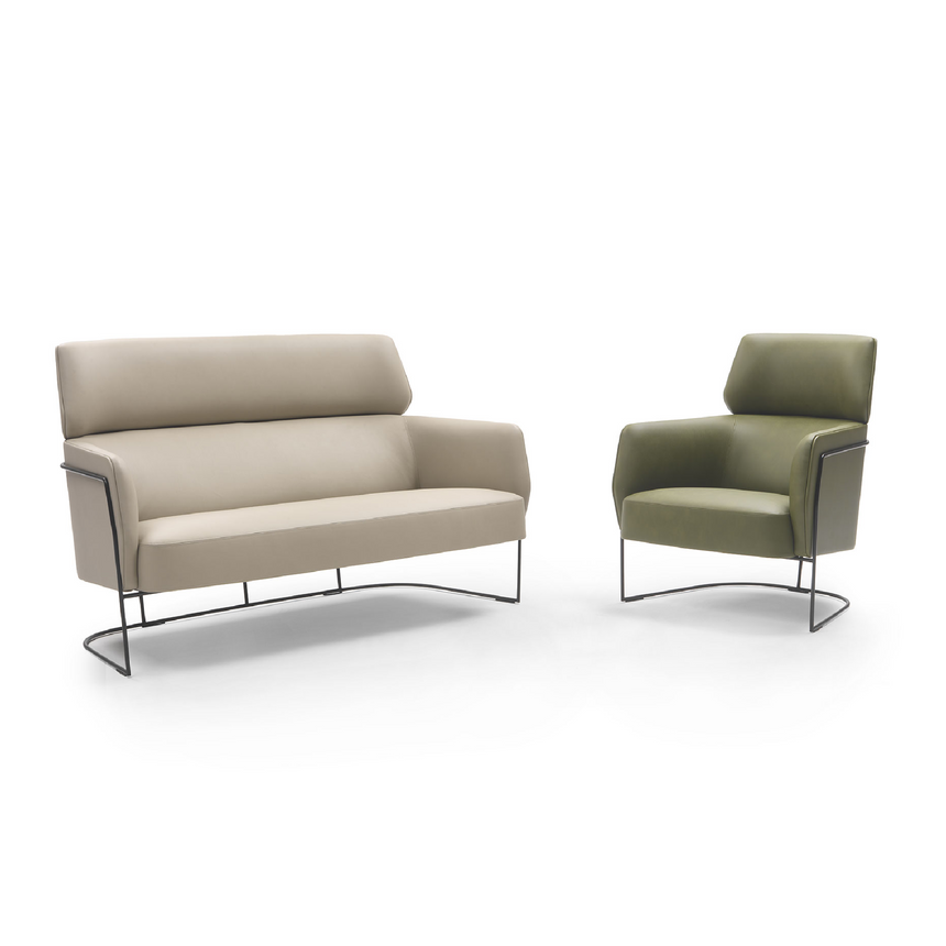 Metal Framed High-Back Armchair | Marelli Nest | Italianfurniture.com