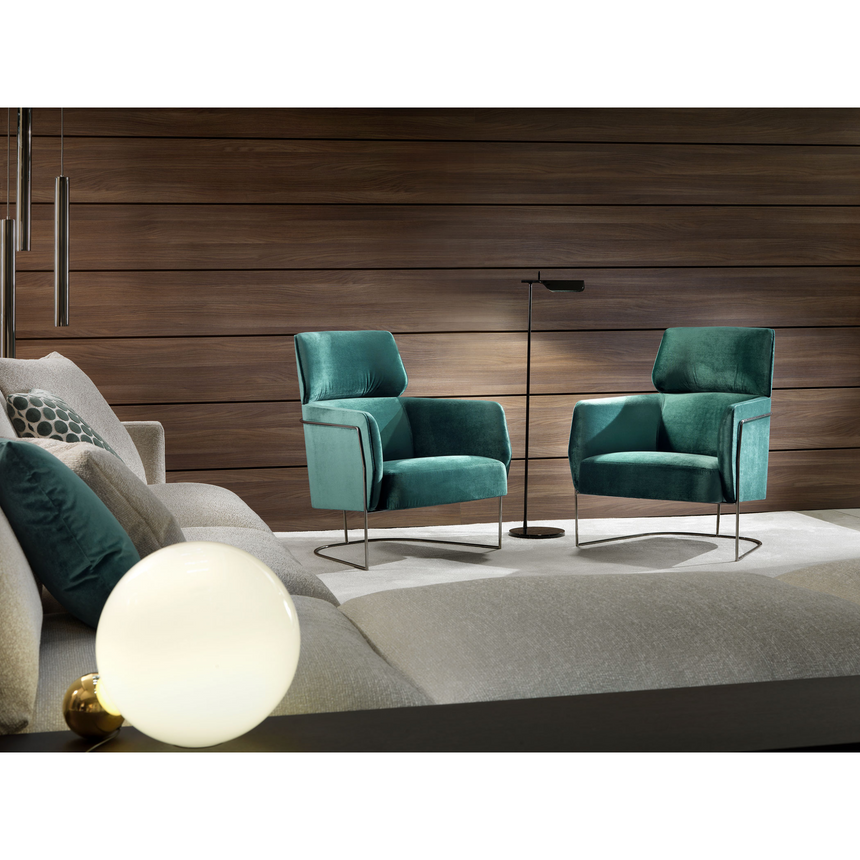 Metal Framed High-Back Armchair | Marelli Nest | Italianfurniture.com