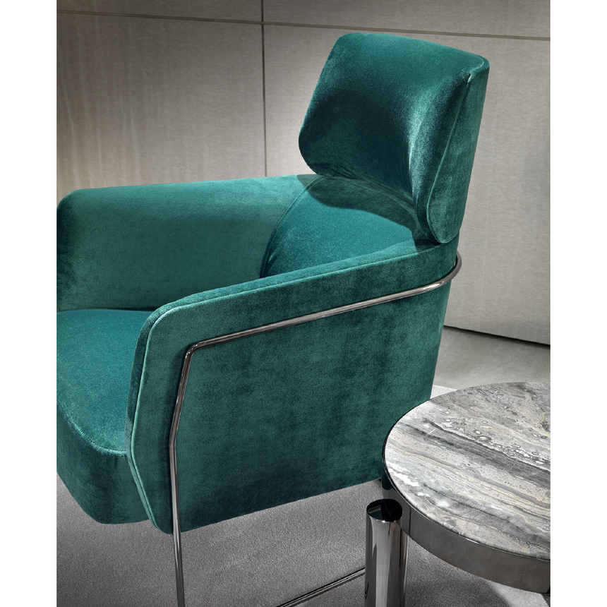 Metal Framed High-Back Armchair | Marelli Nest | Italianfurniture.com