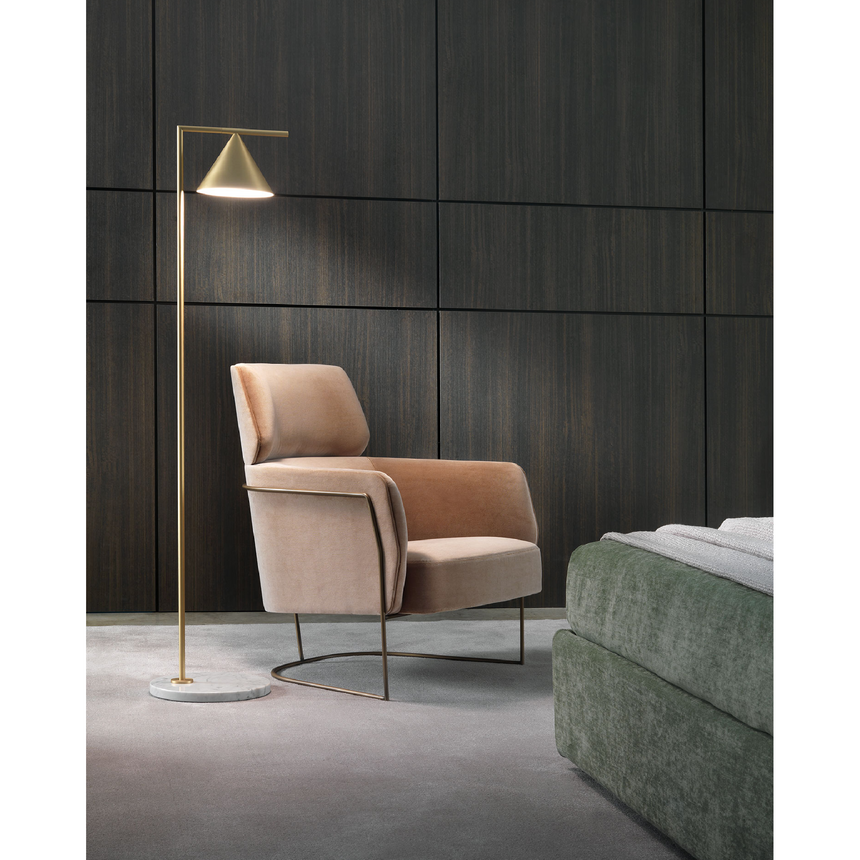 Metal Framed High-Back Armchair | Marelli Nest | Italianfurniture.com