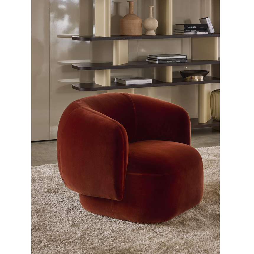 Rounded Back Accent Armchair | Marelli Noah