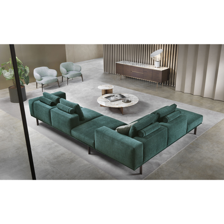 Minimalist Side Sofa with Ottoman | Marelli Richard | Italianfurniture.com