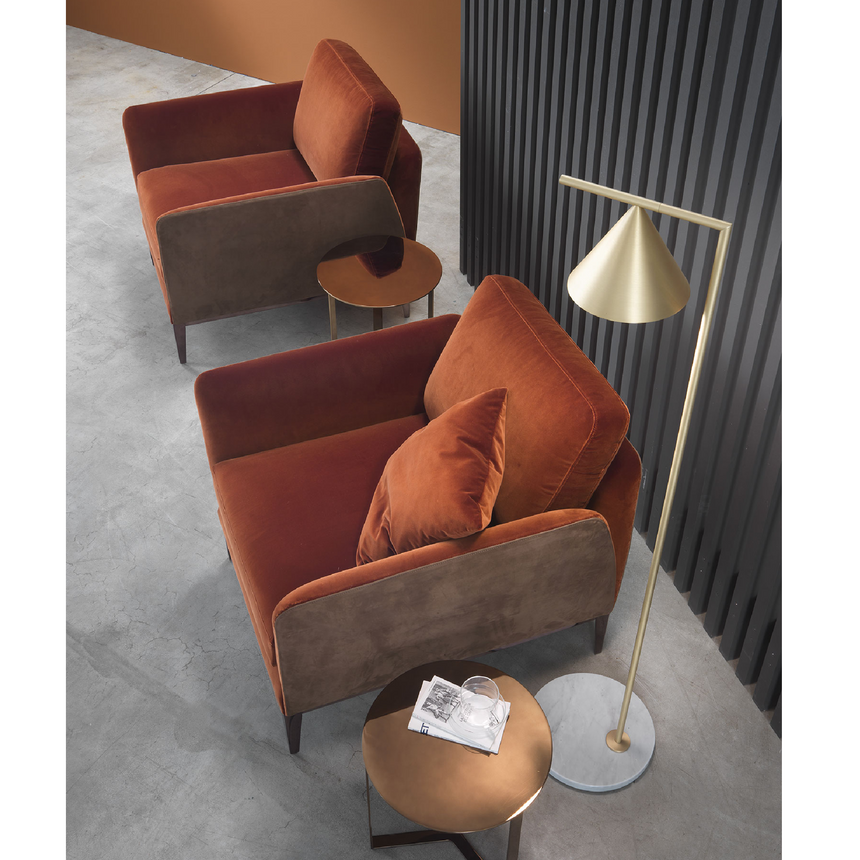 Flared Arm Lounge Chair | Marelli Ritz | Italianfurniture.com