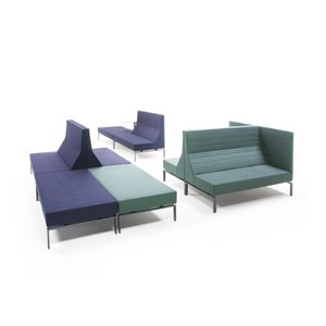 Horizontal Lined Armless Sofa | Marelli Stripes | ItalianFurniture.com