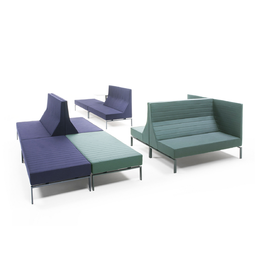 Horizonal Lined Single-Armed Sofa | Marelli Stripes | Italianfuniture.com