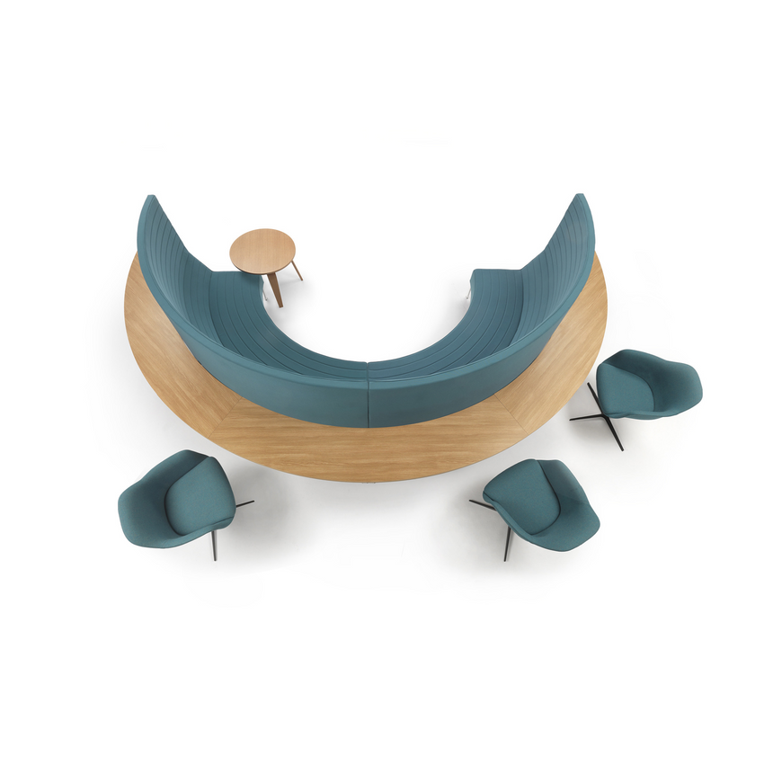 Armless Curved Sofa | Marelli Stripes | Italianfurniture.com