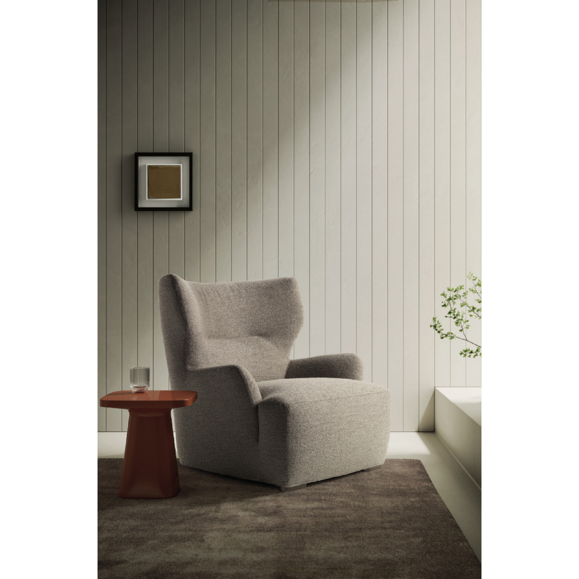 Wingback Upholstered Lounge Chair | Marac Alba  | Italianfurniture.com