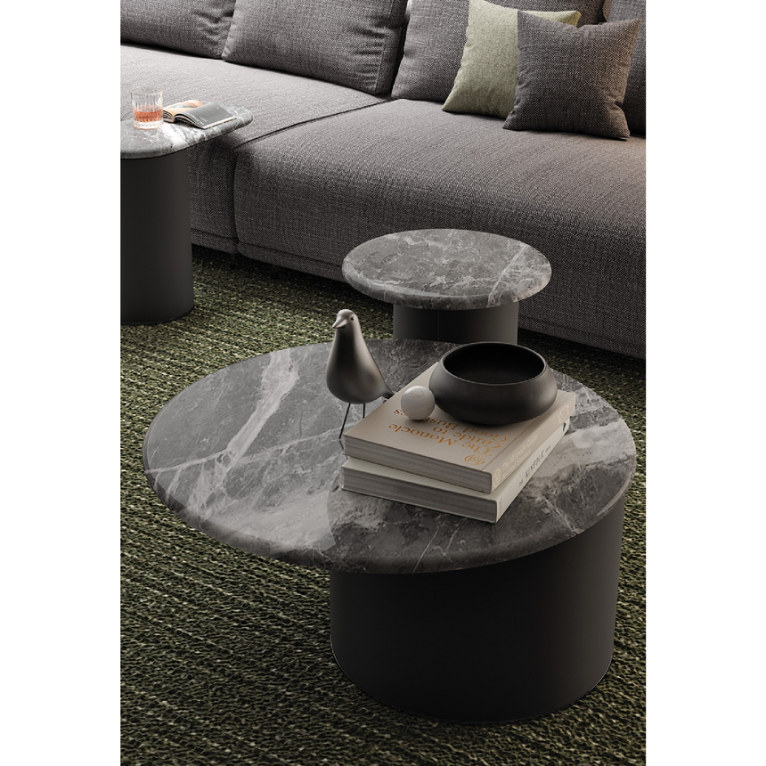 Marble & Leather Coffee Table | Marac Elliot | Italianfurniture.com