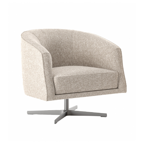 Curved Back Swivel Armchair | Marac Leslie | Italianfurniture.com