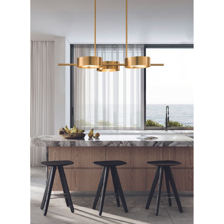 Triple Metal Ring Chandelier | Masiero Sound | ItalianFurniture.com