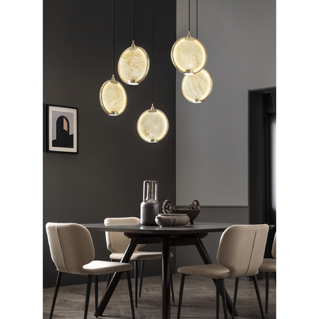 5-Round Glass Hanging Lamp | Masiero Horo | Italianfurniture.com